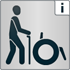 Das Piktogramm "Menschen mit Gehbehinderung" signalisiert, dass das Angebot für Menschen mit Gehbehinderung teilweise barrierefrei ist