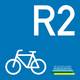 Icon R2 mit Fahrrad als Symbol für Wegweisung