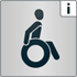 Das Piktogramm "Rollstuhlfahrer" signalisiert, dass das Angebot für Rollstuhlfahrer teilweise barrierefrei ist